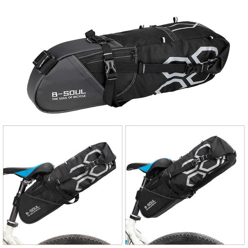 10L Bike Bag Bike Rear Seat Bag Bicycle Tool Storage Pouch Cycling Saddle Tail Packs Bike Storage Bag