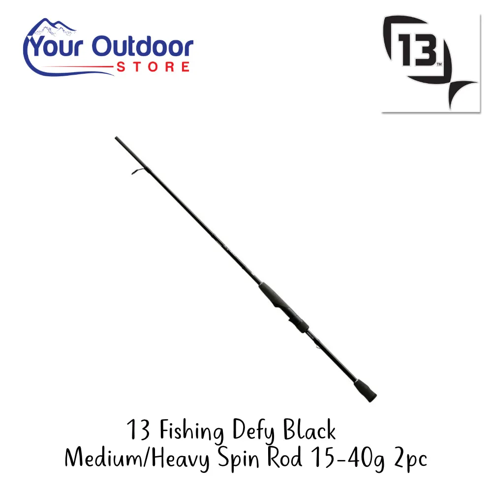 13 Fishing Defy Black Medium/Heavy Spin Rod 15-40g 2pc