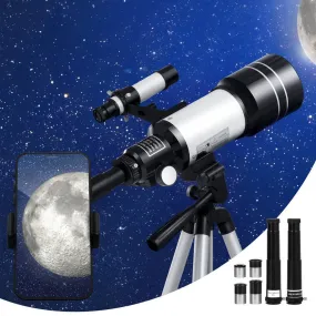 150X HD 70mm Refractor Astronomy Telescope with Tripod