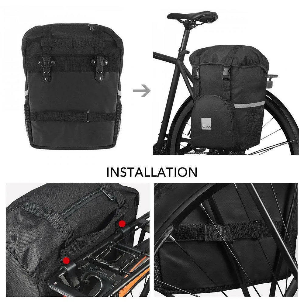 15L Single Pannier Cycling Bag Multifunctional Bicycle Bike Rear Seat Trunk Bag Large Capacity    Outdoor Sports Pouch Rack Panniers Reflective Rear Bag MTB Road Bike Bag Waterproof Bicycle Storage Bag  Bike   Accessories