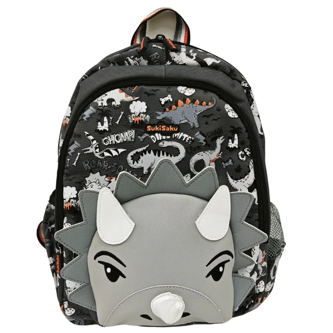 3D Design Backpack with Front Pocket for Kids (Rhino)