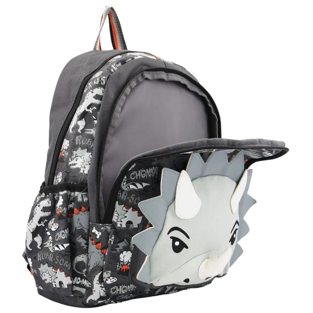 3D Design Backpack with Front Pocket for Kids (Rhino)