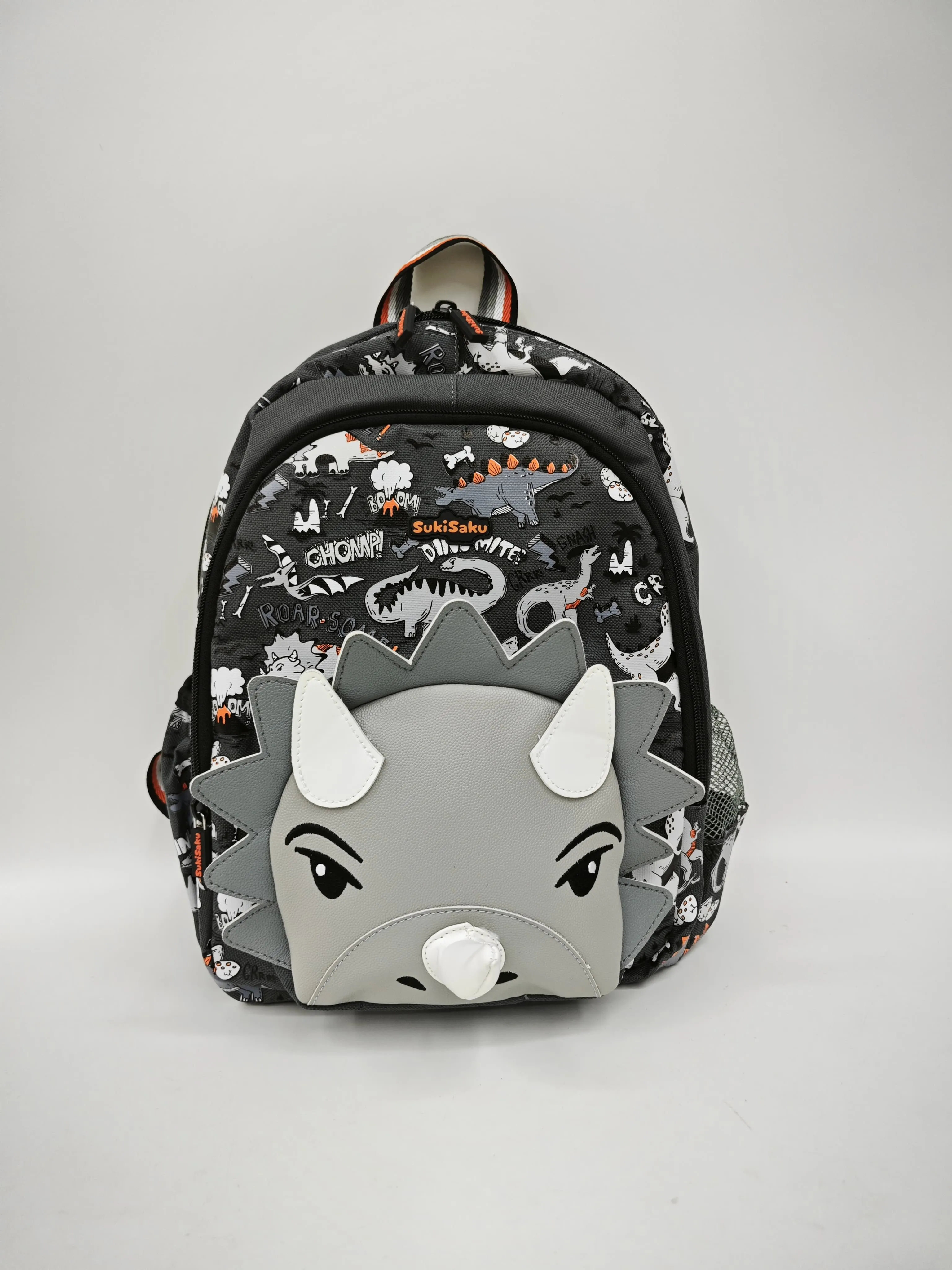 3D Design Backpack with Front Pocket for Kids (Rhino)