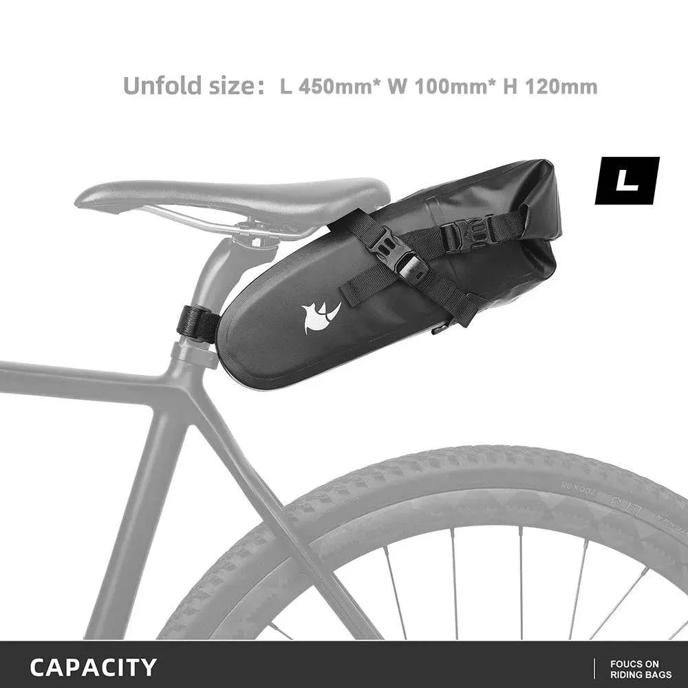 4L Outdoor Cycling Tail Bag Bicycle Rear Bag Cycling Accessory Waterproof Bike Saddle Bag Portable Foldable Bicycle Seats Bag