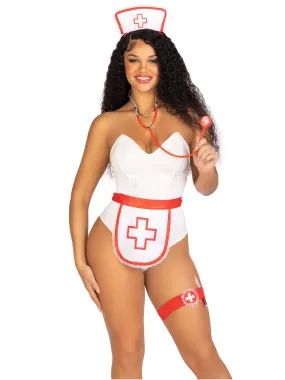 5 Pc Nurse Kit - One Size - White/red