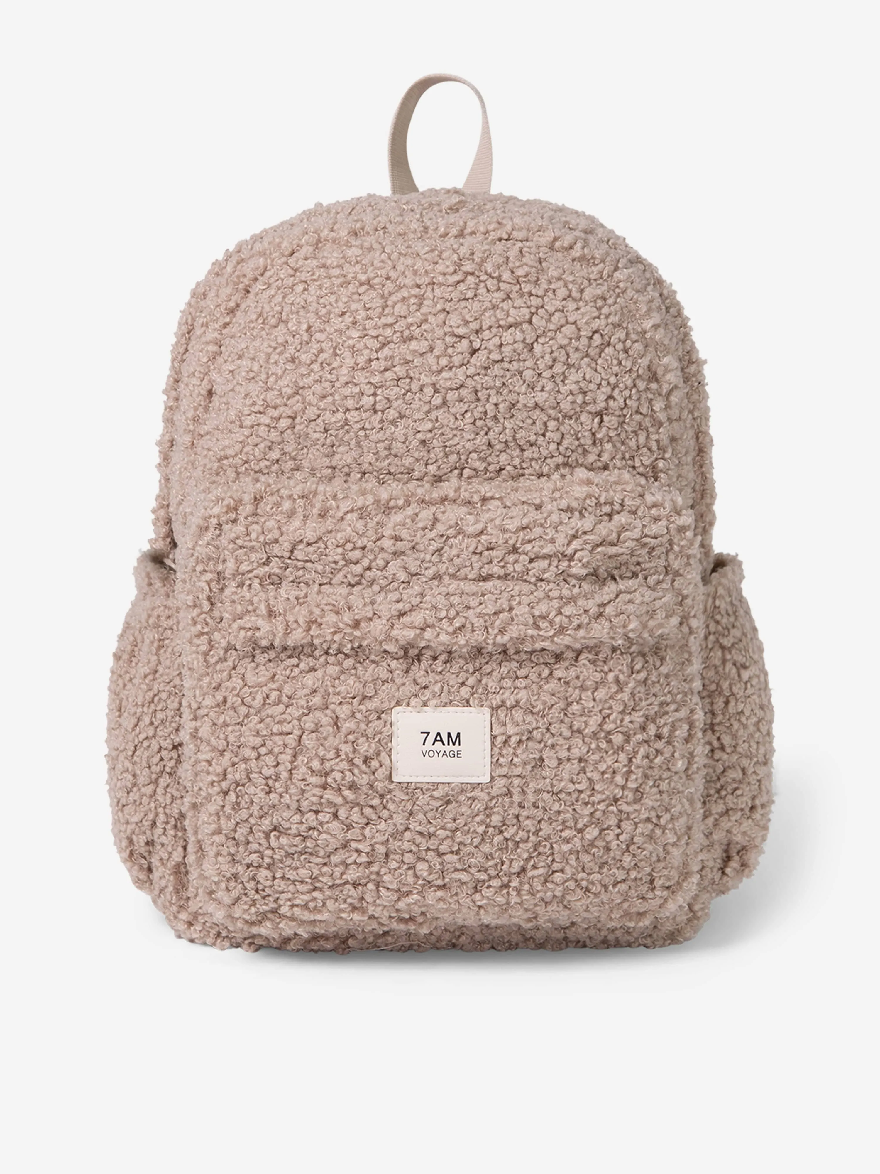 7AM Enfant Kids Teddy Backpack in Beige (35cm)