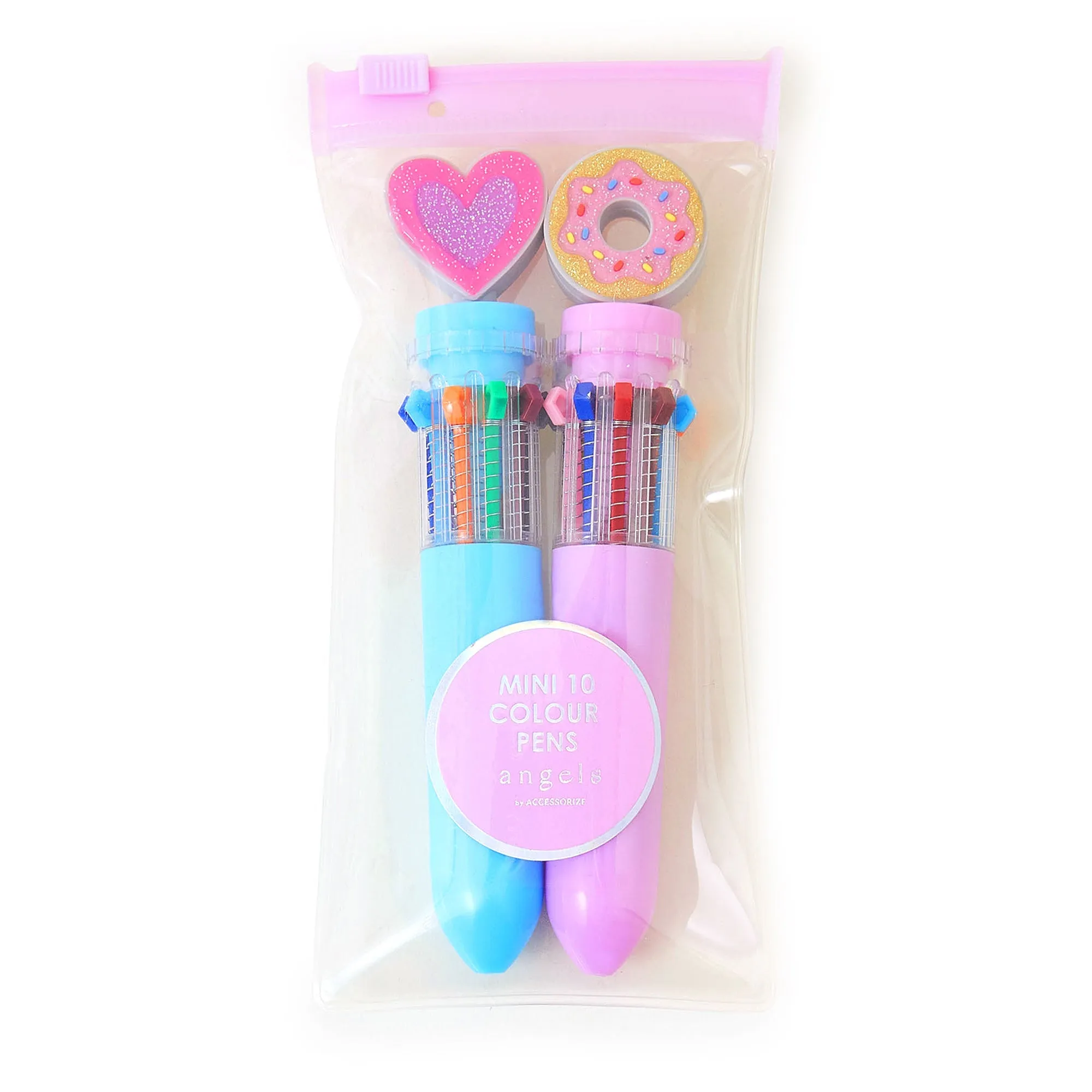 Accessorize London Girl's Set of 2 Mini 10 Colour Pens