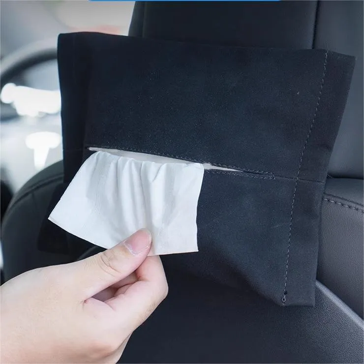 Alcantara Hidden Tissue Box for Tesla Model 3 & Model Y