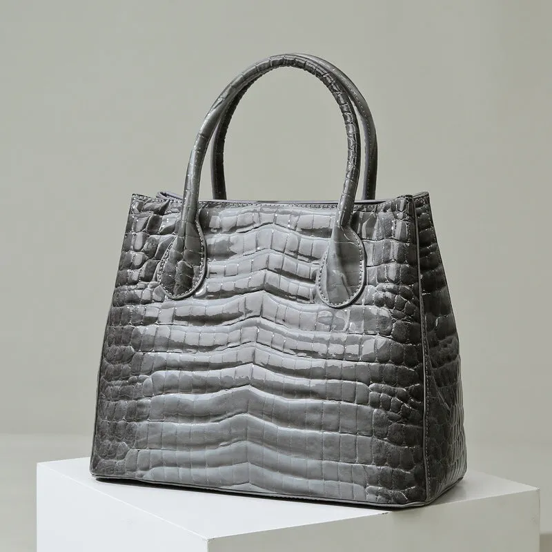 Antoinette Crocodile Pattern Tote Bag