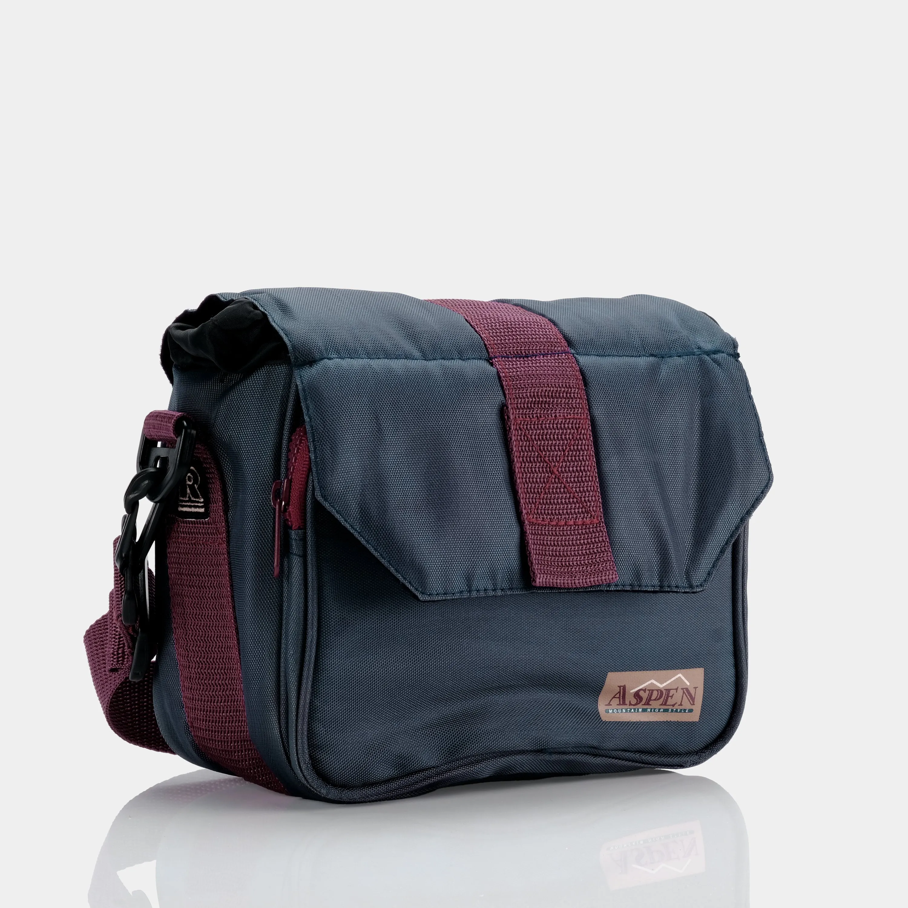 Aspen Navy and Maroon Camera Bag