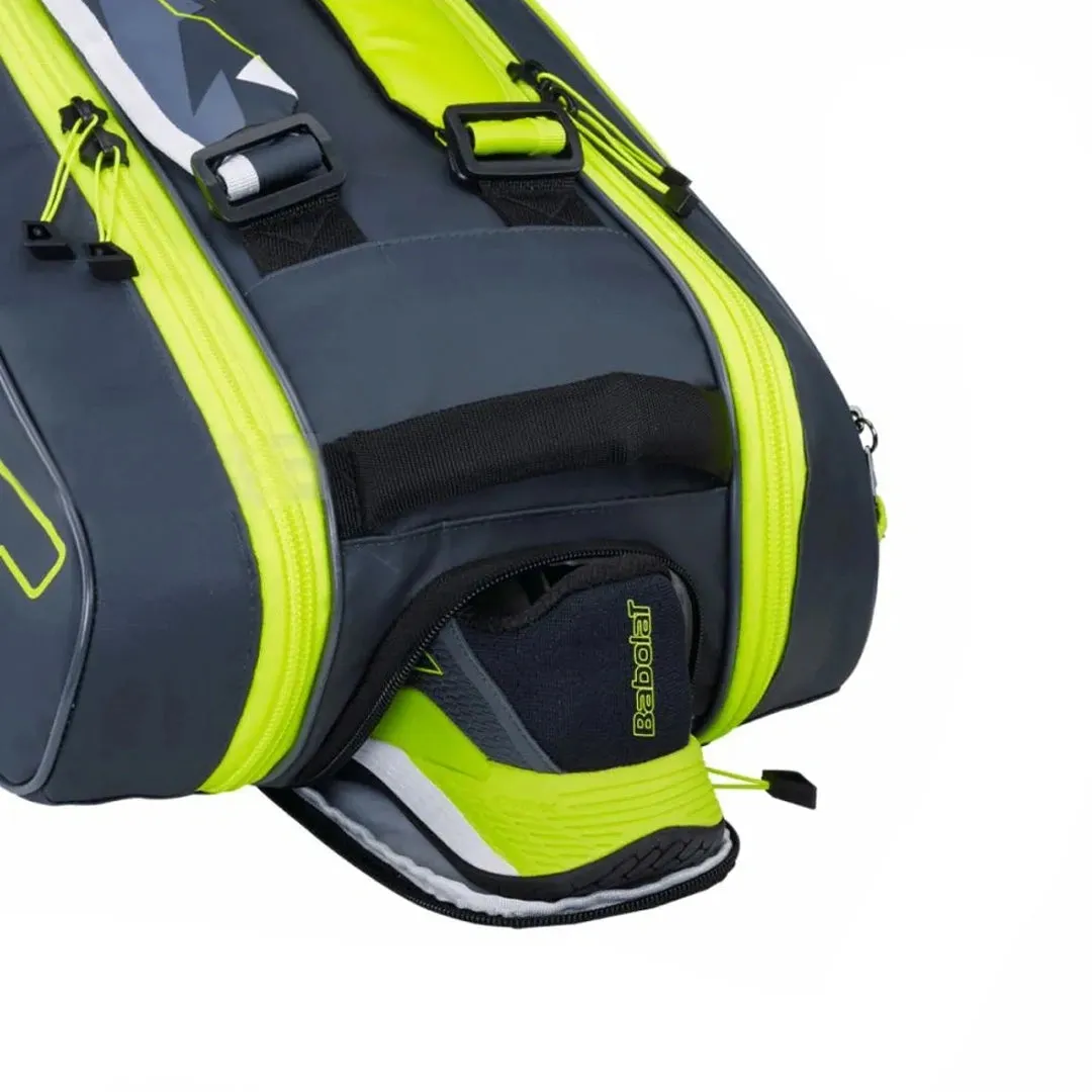 Babolat Pure Aero RH 6 Tennis Kitbag - Grey & Yellow