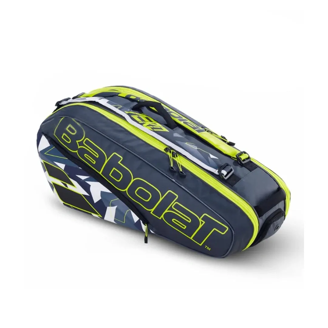 Babolat Pure Aero RH 6 Tennis Kitbag - Grey & Yellow