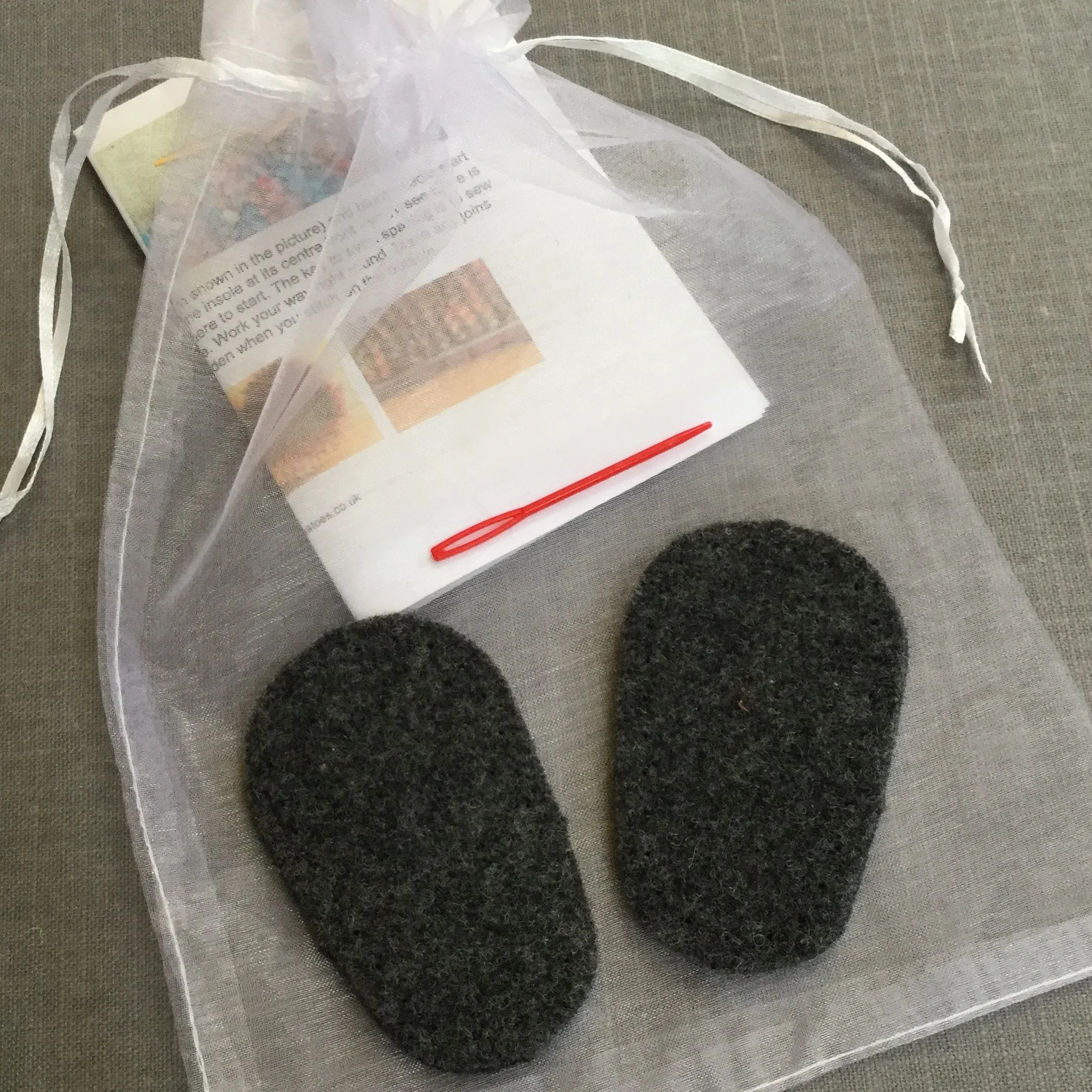 Baby crossover knitted slippers kit - use your own yarn