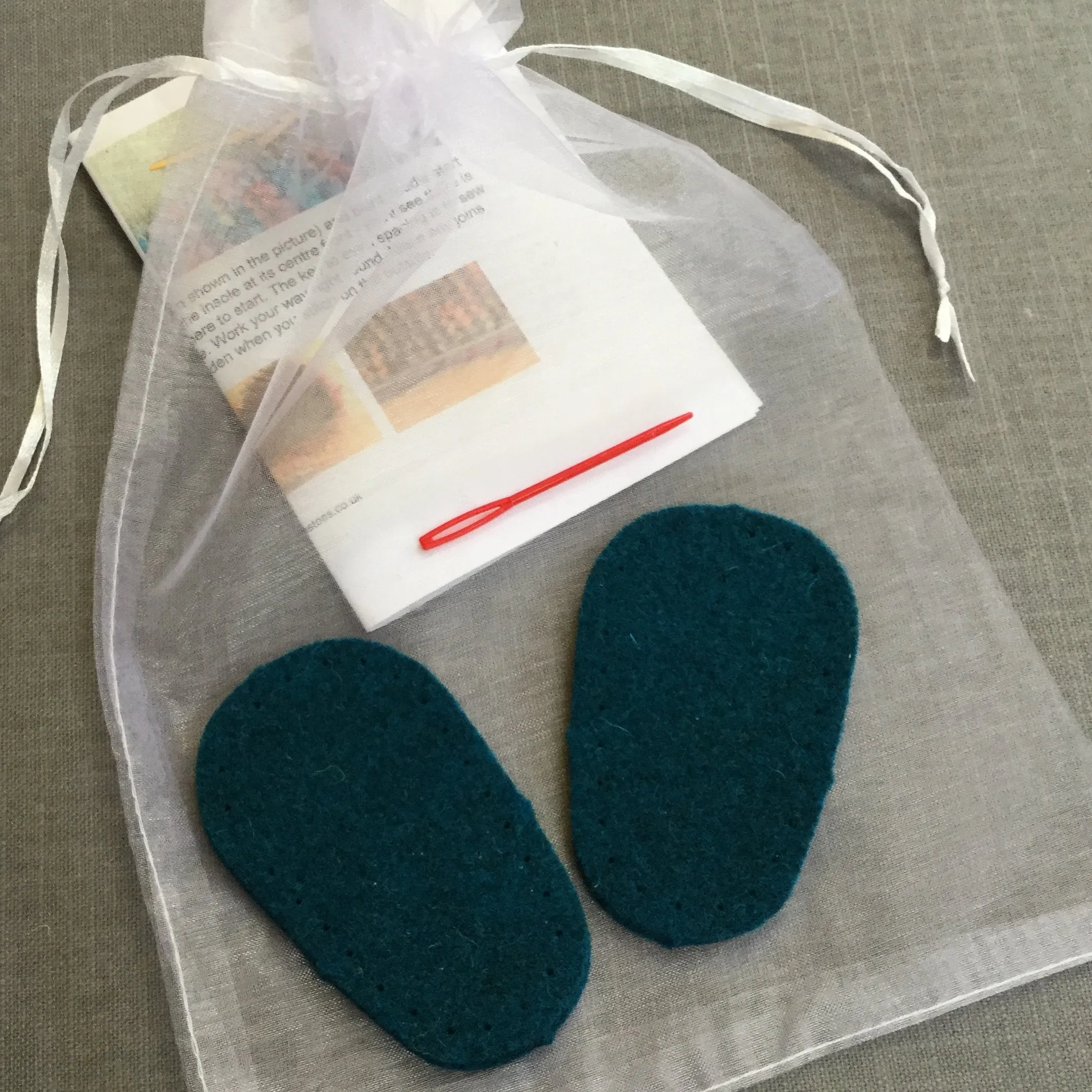 Baby crossover knitted slippers kit - use your own yarn