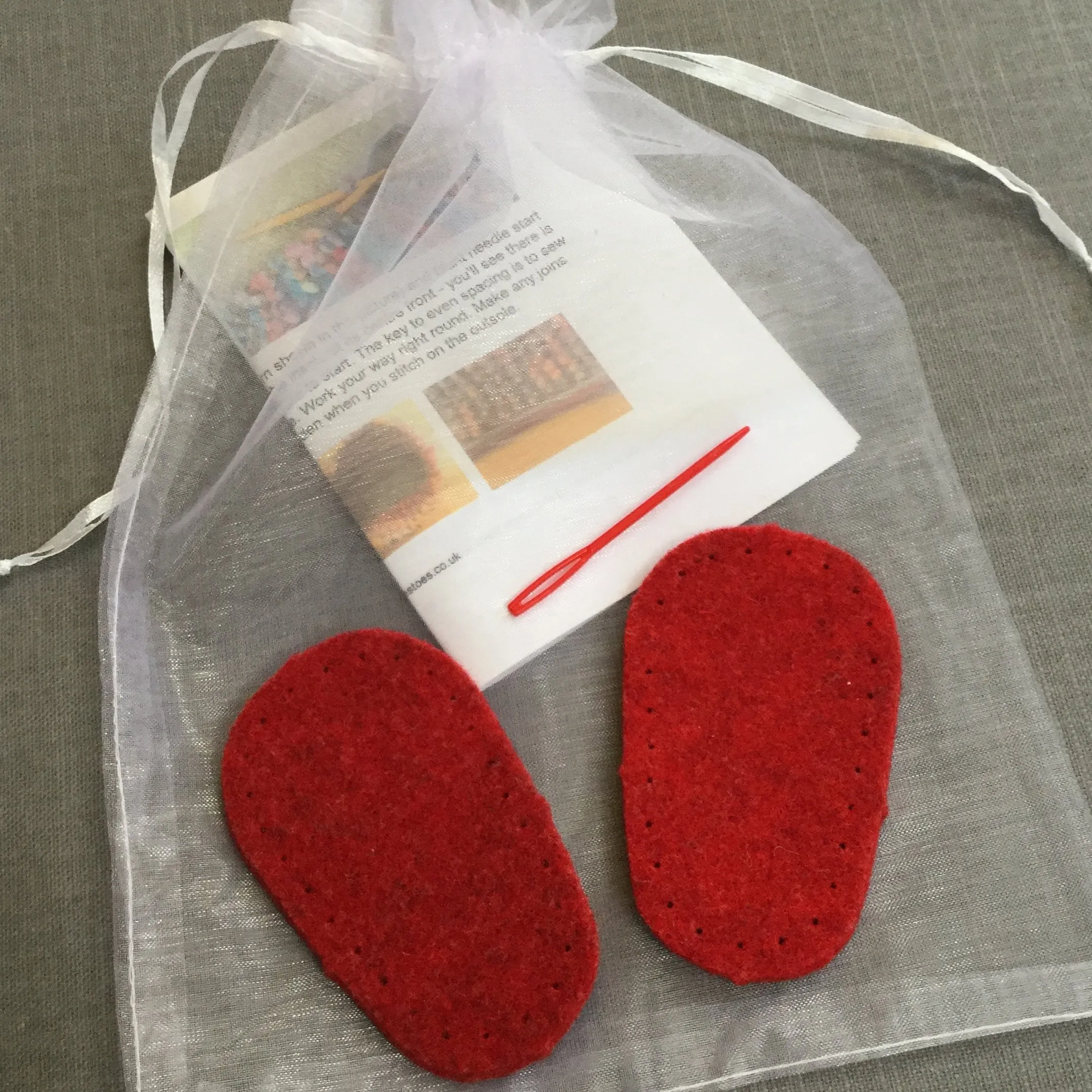 Baby crossover knitted slippers kit - use your own yarn