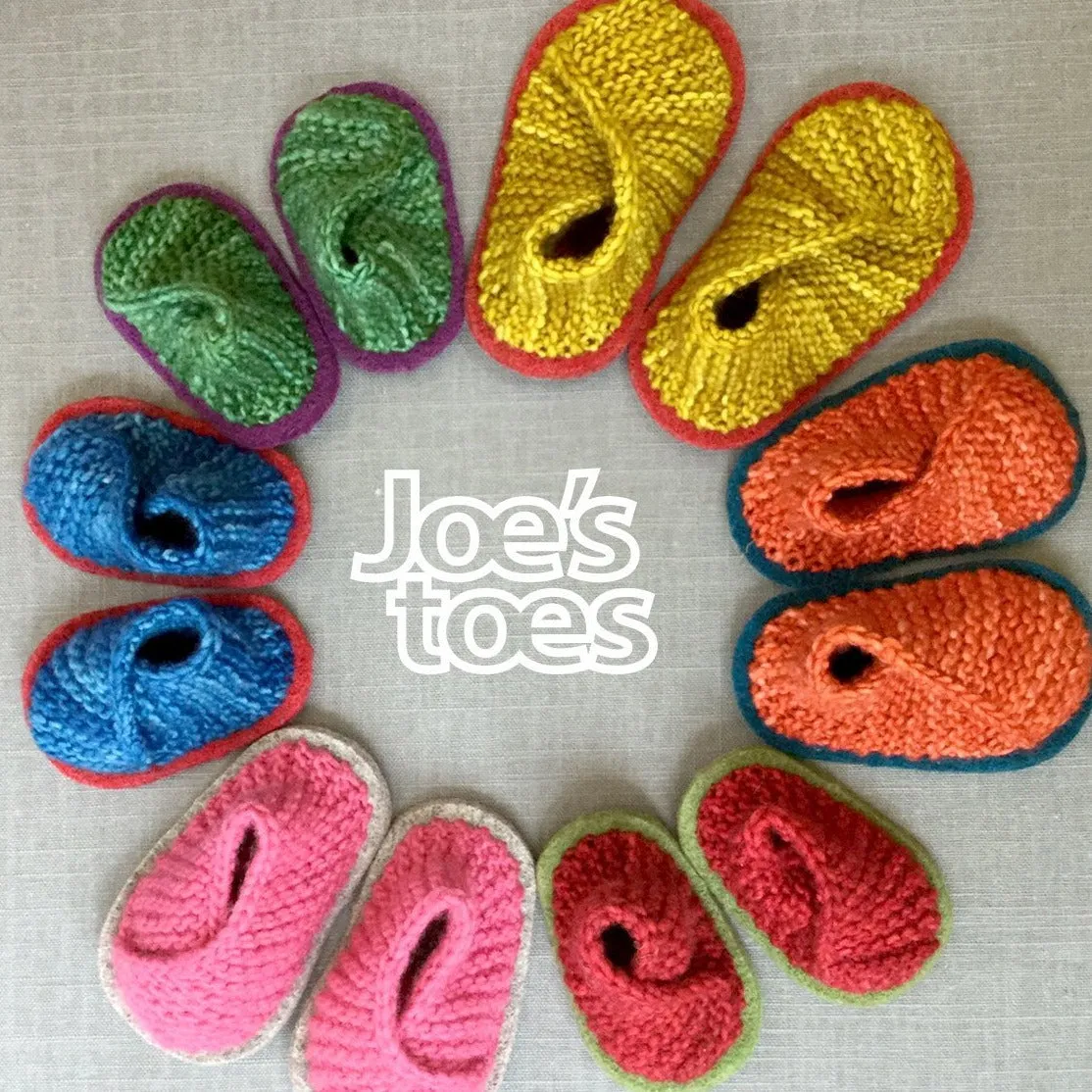 Baby crossover knitted slippers kit - use your own yarn