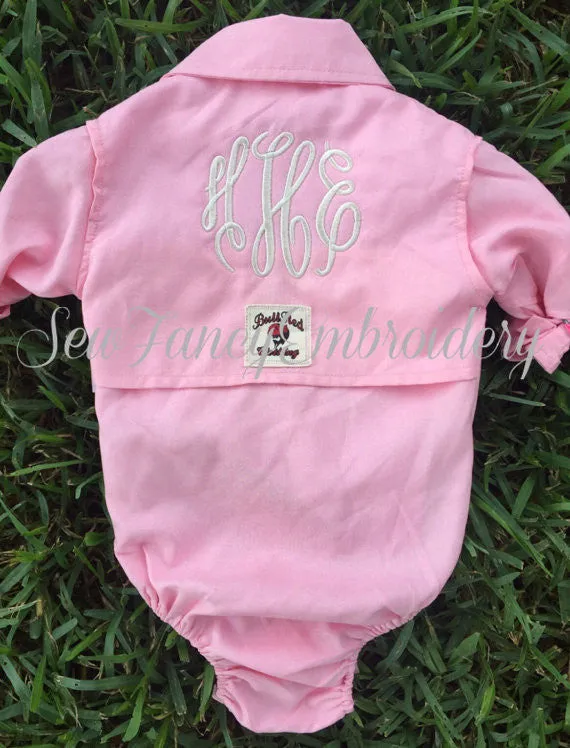 Baby Fishing Onesie/Shirt Monogrammed