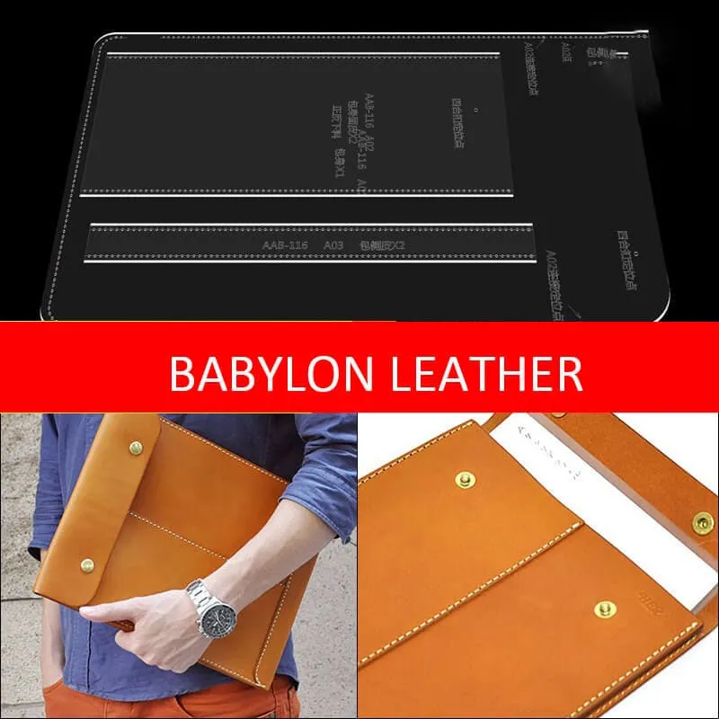 BABYLON™ Envelope Leather Briefcase Craft Pattern AAB-116