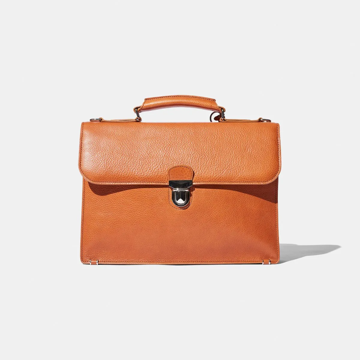 Baron - Small Briefcase BROWN GRAIN LEATHER