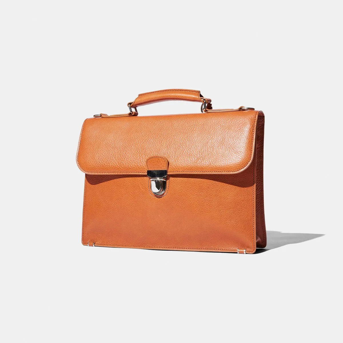 Baron - Small Briefcase BROWN GRAIN LEATHER