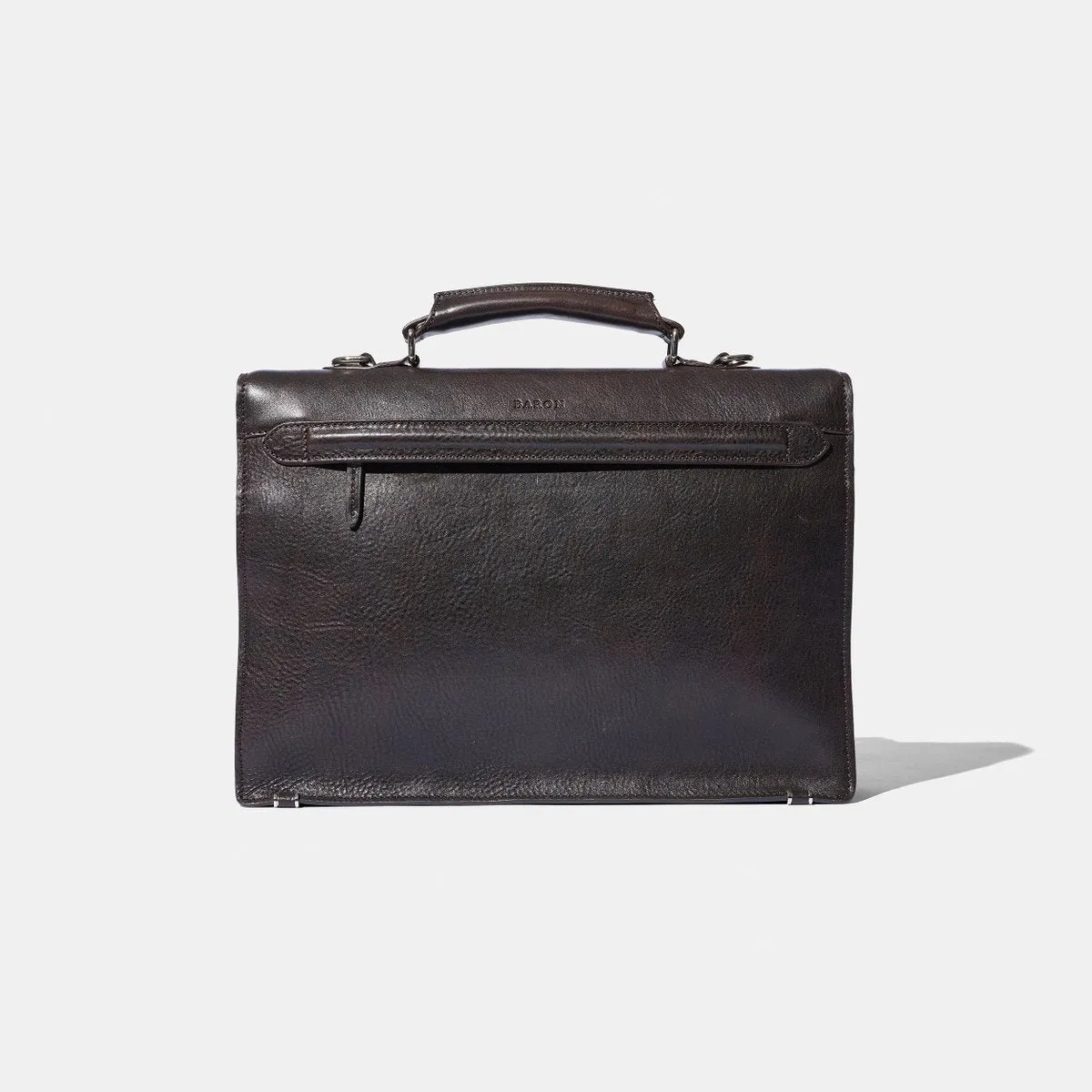 Baron - Small Briefcase BROWN GRAIN LEATHER