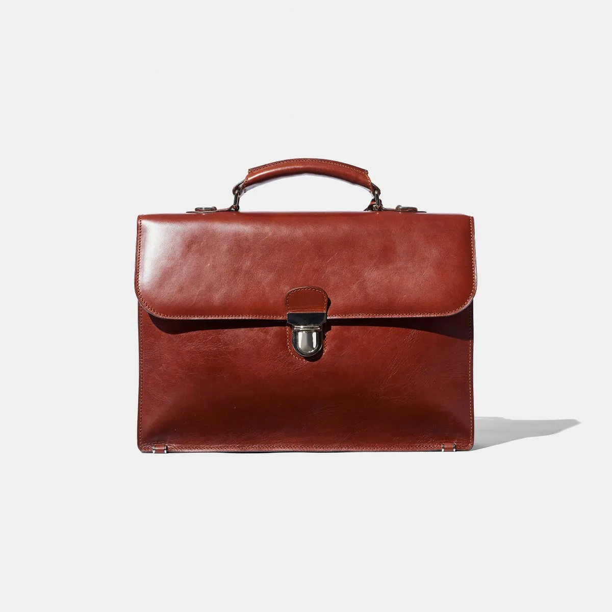 Baron - Small Briefcase BROWN LEATHER