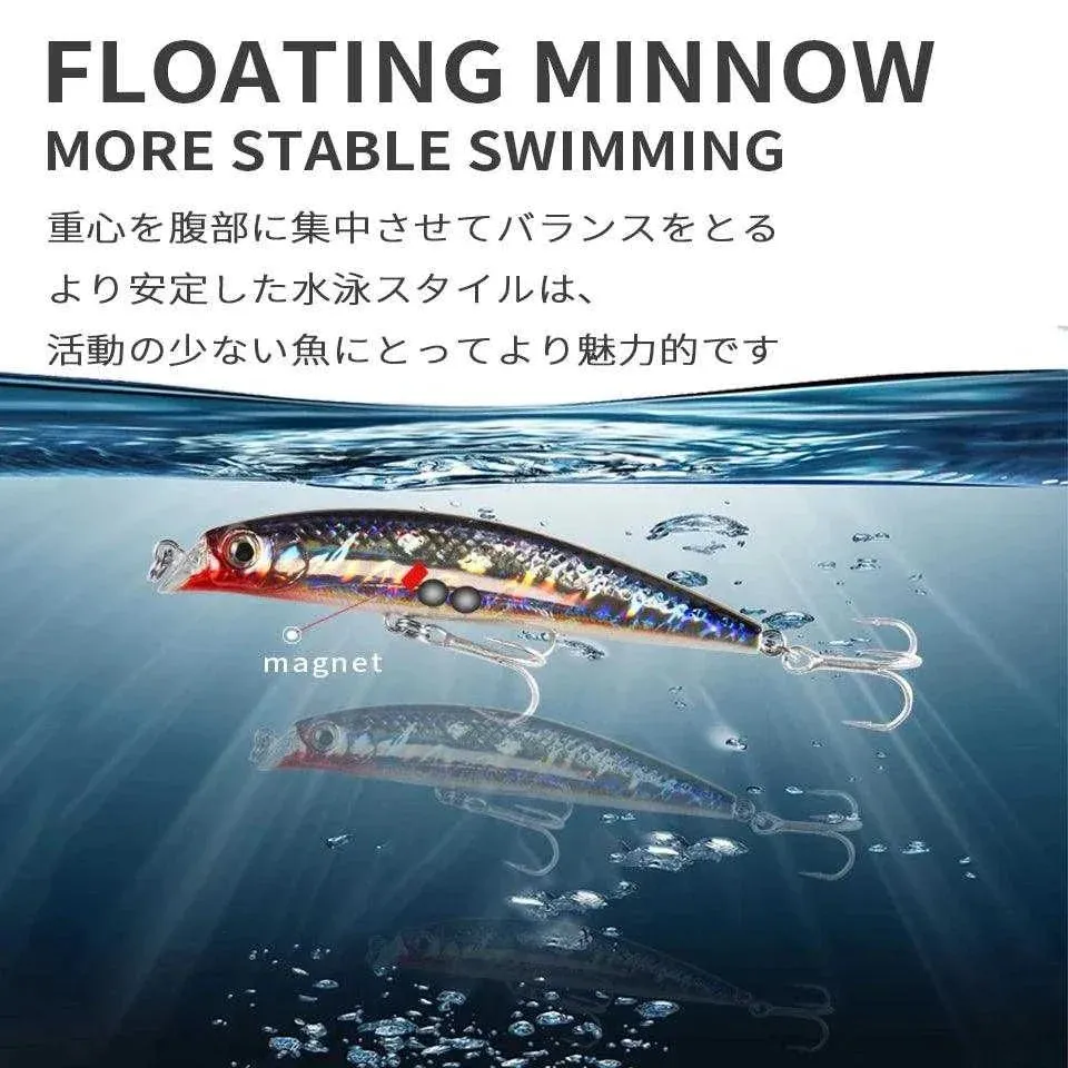 Bearking BISHA90 Floating Minnow Lure (90mm, 10g)