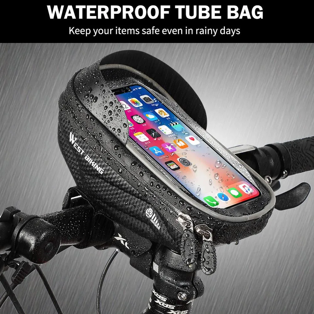 Bicycle Bag High Quality EVA Waterproof Top Tube Bike Bag Touchscreen Cell Mobile Phone Bag 6.0-7.2 inch Phone Case