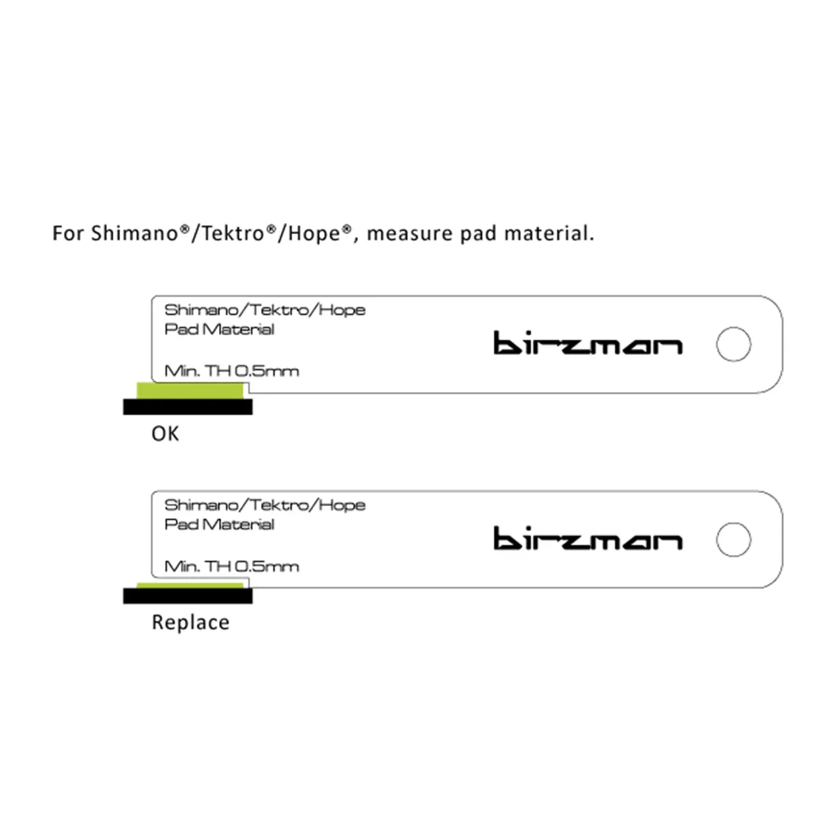 BIRZMAN BRAKE PAD WEAR INDICATOR