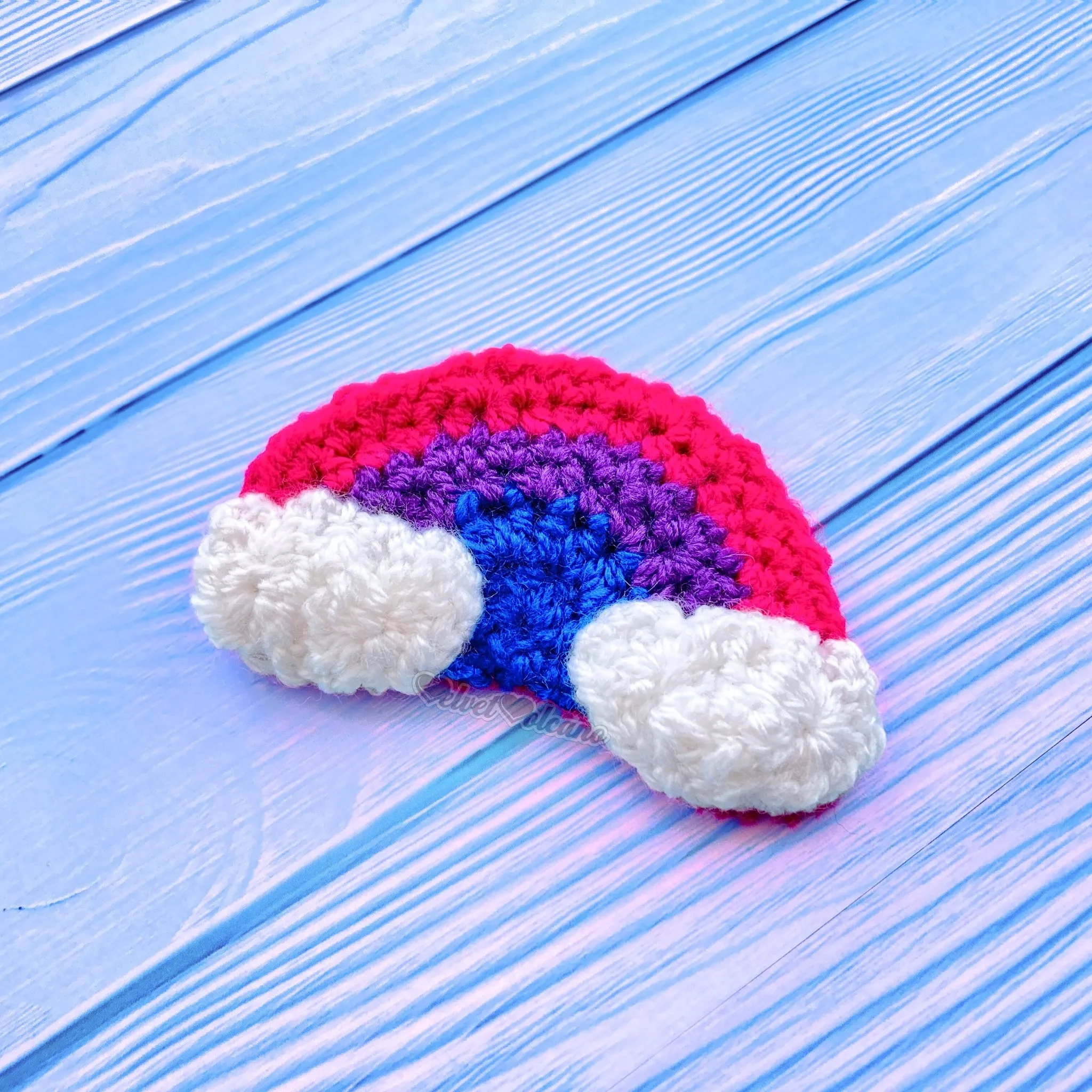 Bisexual Rainbow Cloud Hair Clip