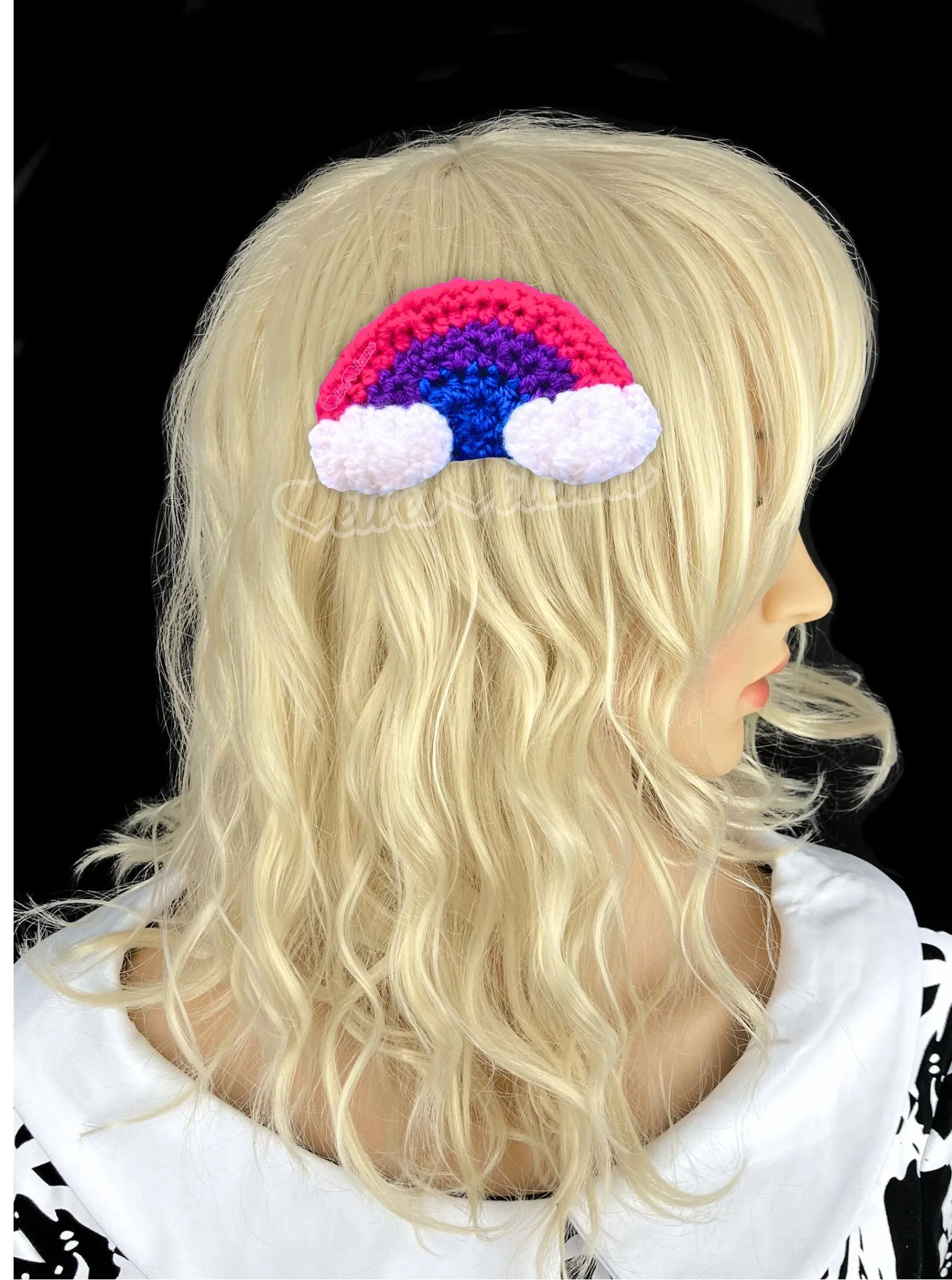 Bisexual Rainbow Cloud Hair Clip