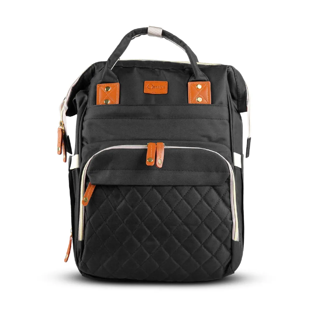 Black Diaper Bag by Ornavo