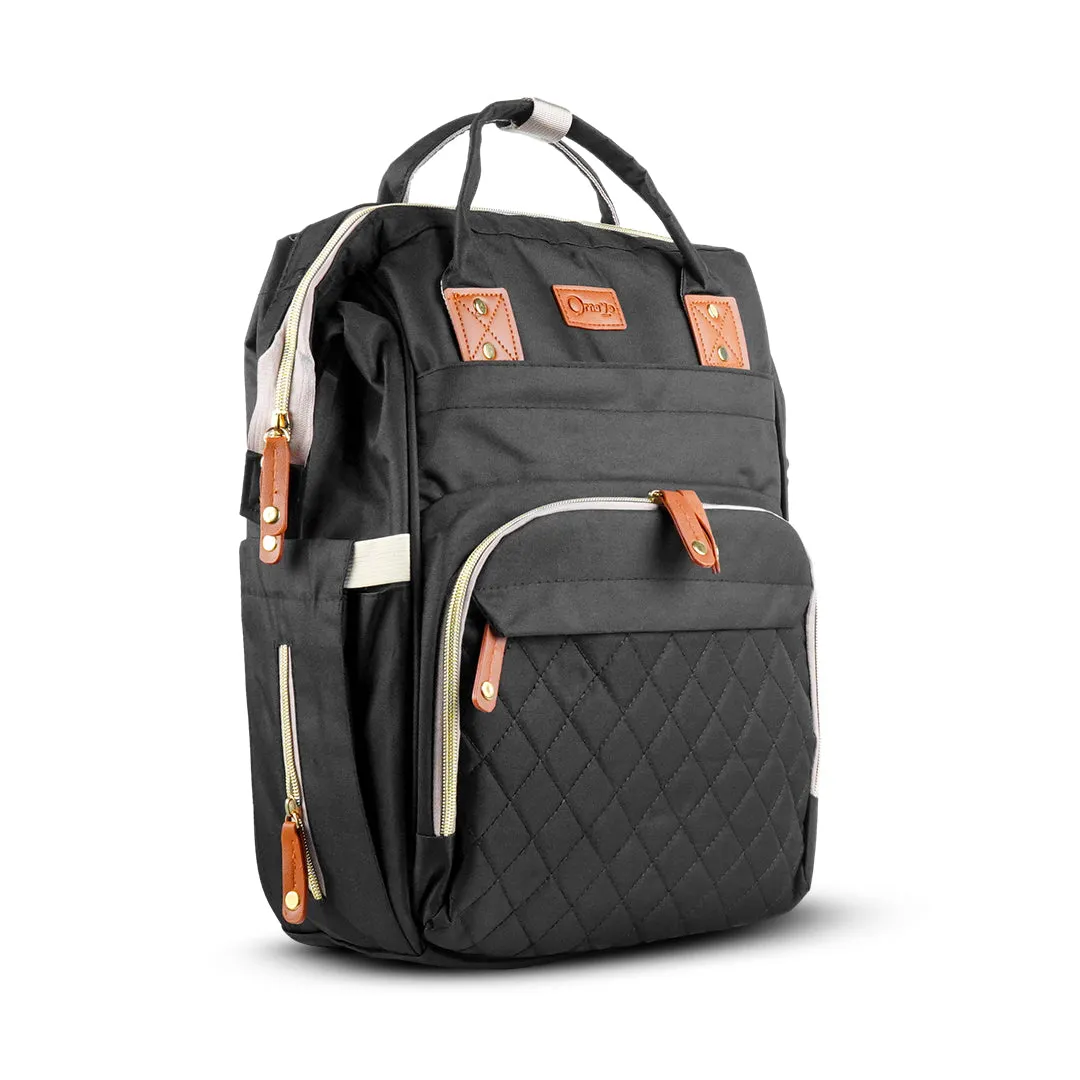 Black Diaper Bag by Ornavo