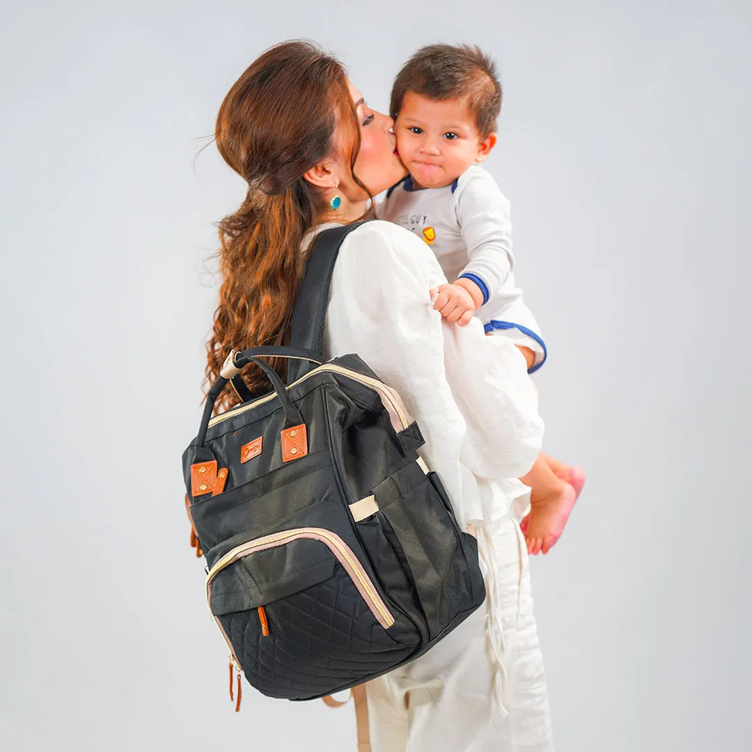 Black Diaper Bag by Ornavo