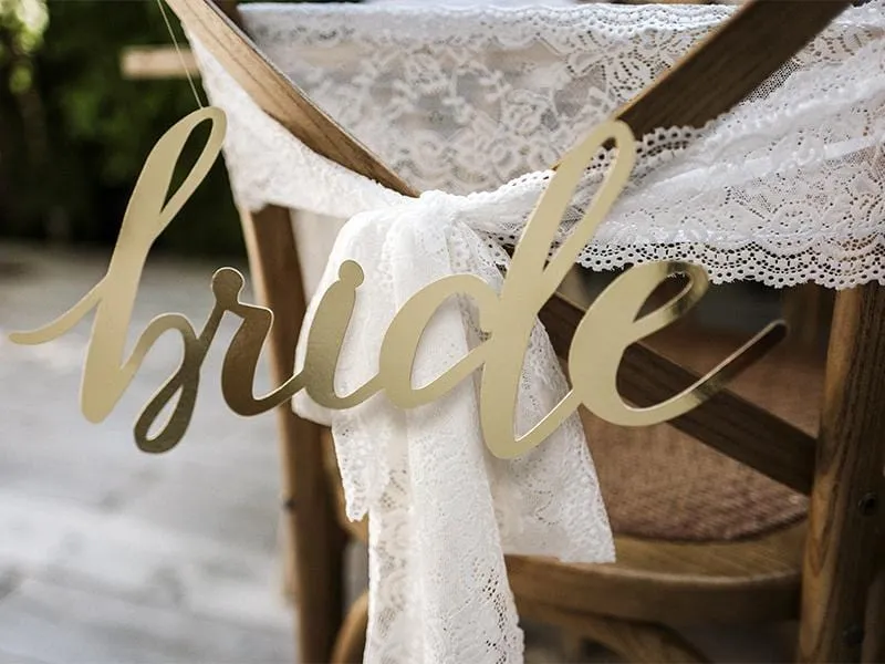 Bride & Groom Chair Signs (2 Pack)