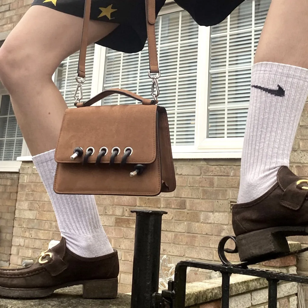 Brief Bag in Brown [Customisable] [Vegan]