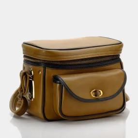 Brown Faux Leather Instant Camera Bag