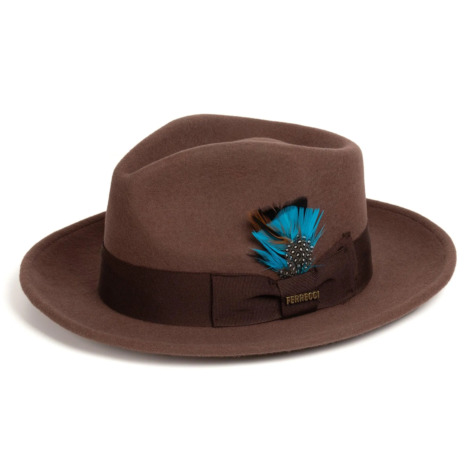 Brown Fedora 100% Australian Wool Crushable Hat