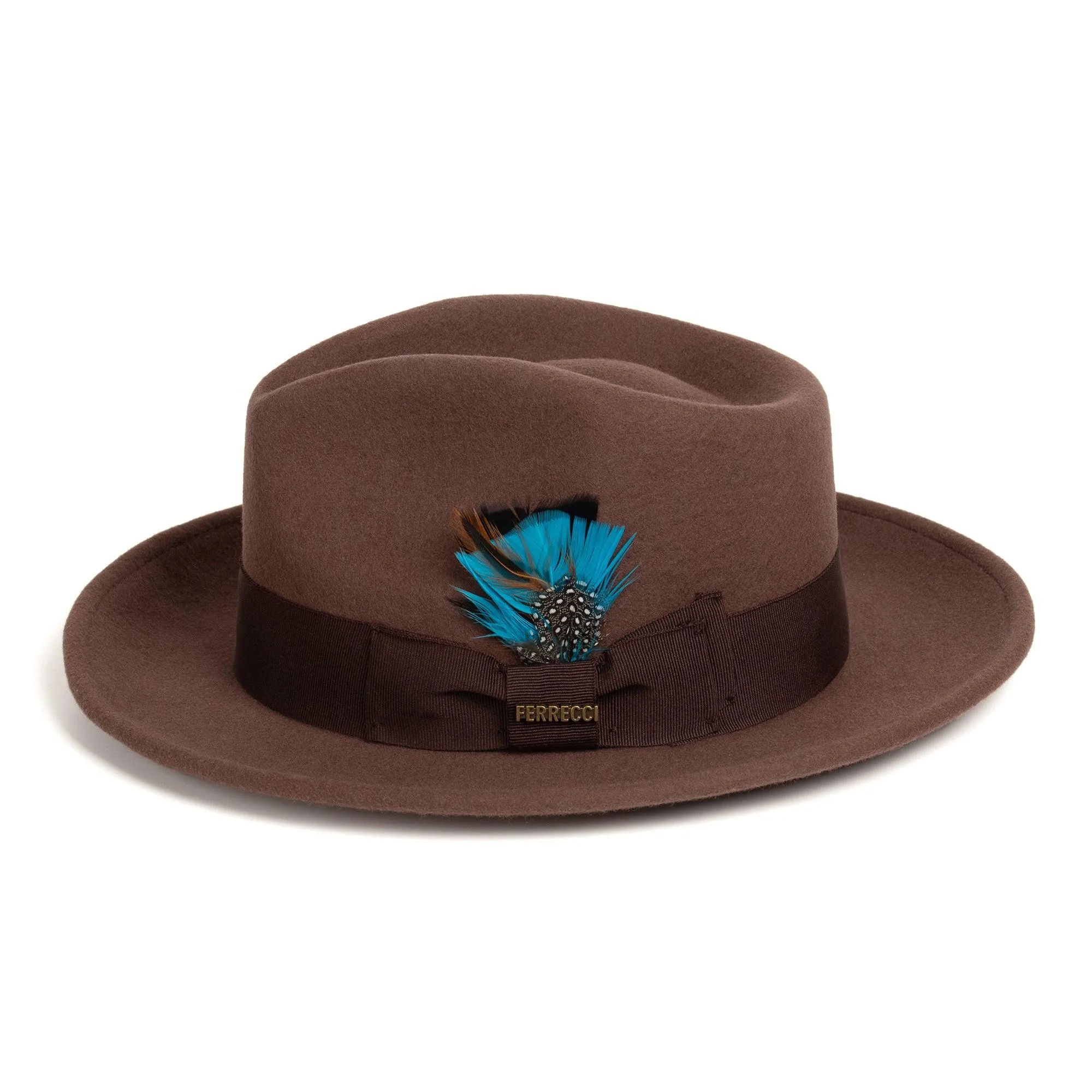 Brown Fedora 100% Australian Wool Crushable Hat