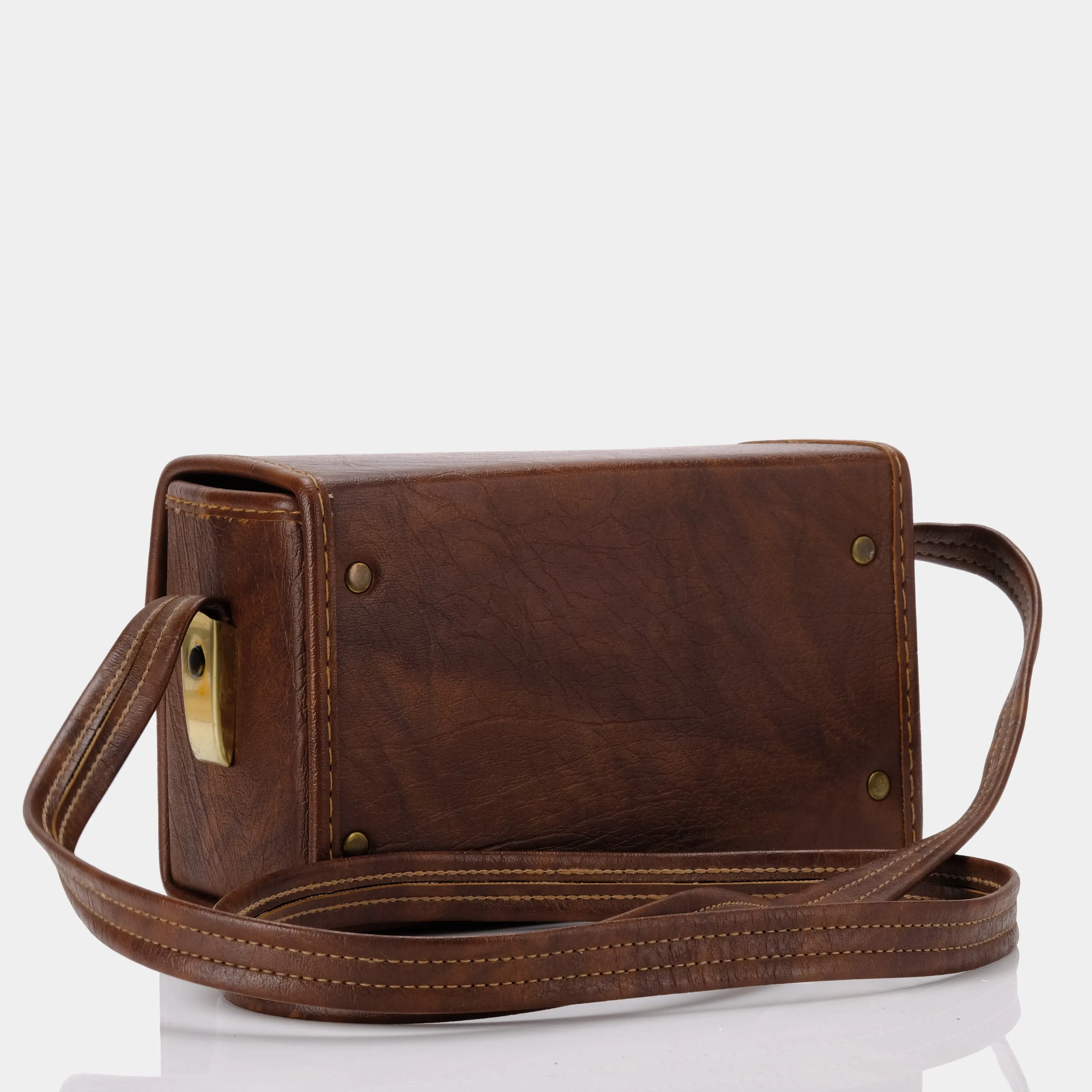 Brown Leather Square Camera Case