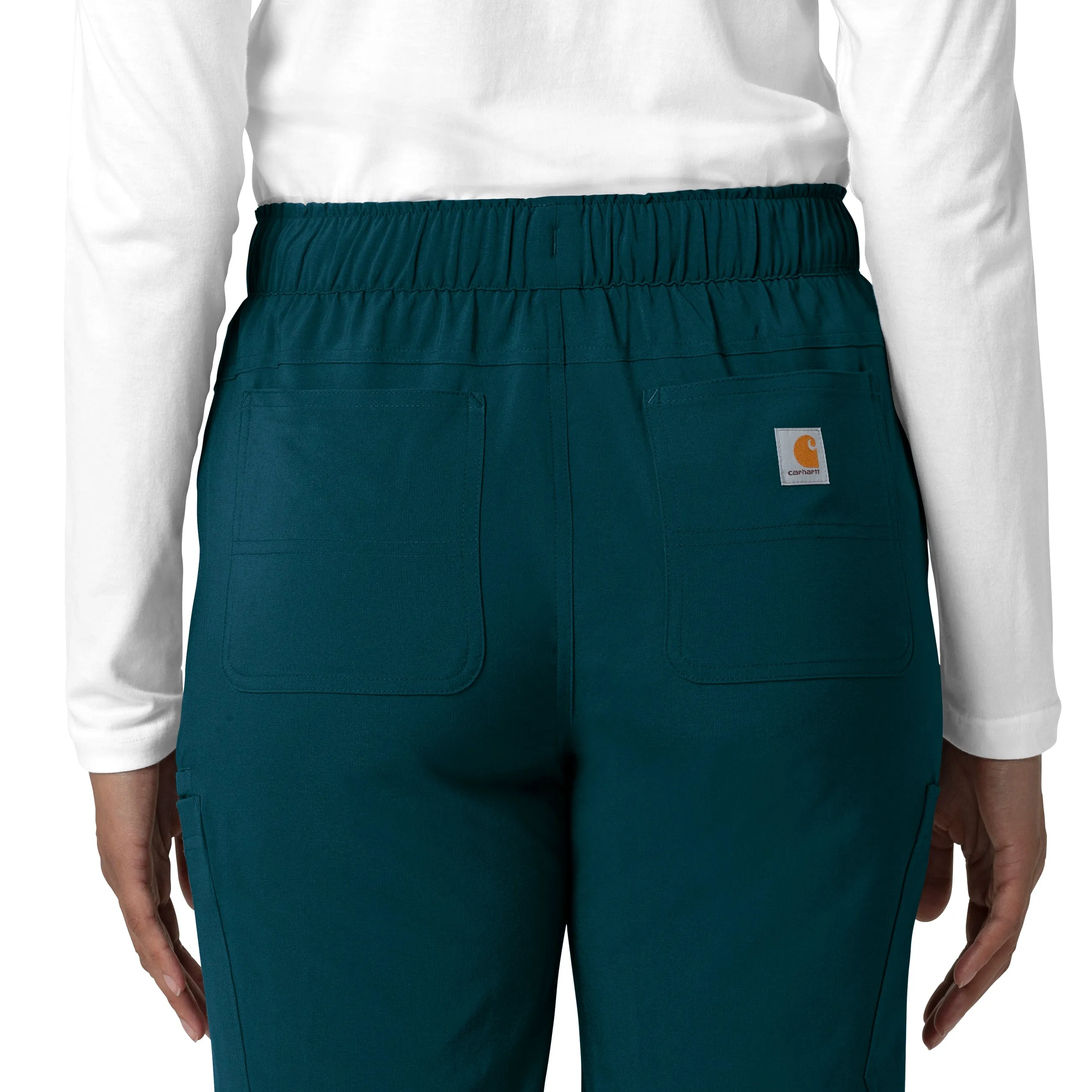 Carhartt Force Cross-Flex Women's Straight Leg Cargo Scrub Pant - Caribbean