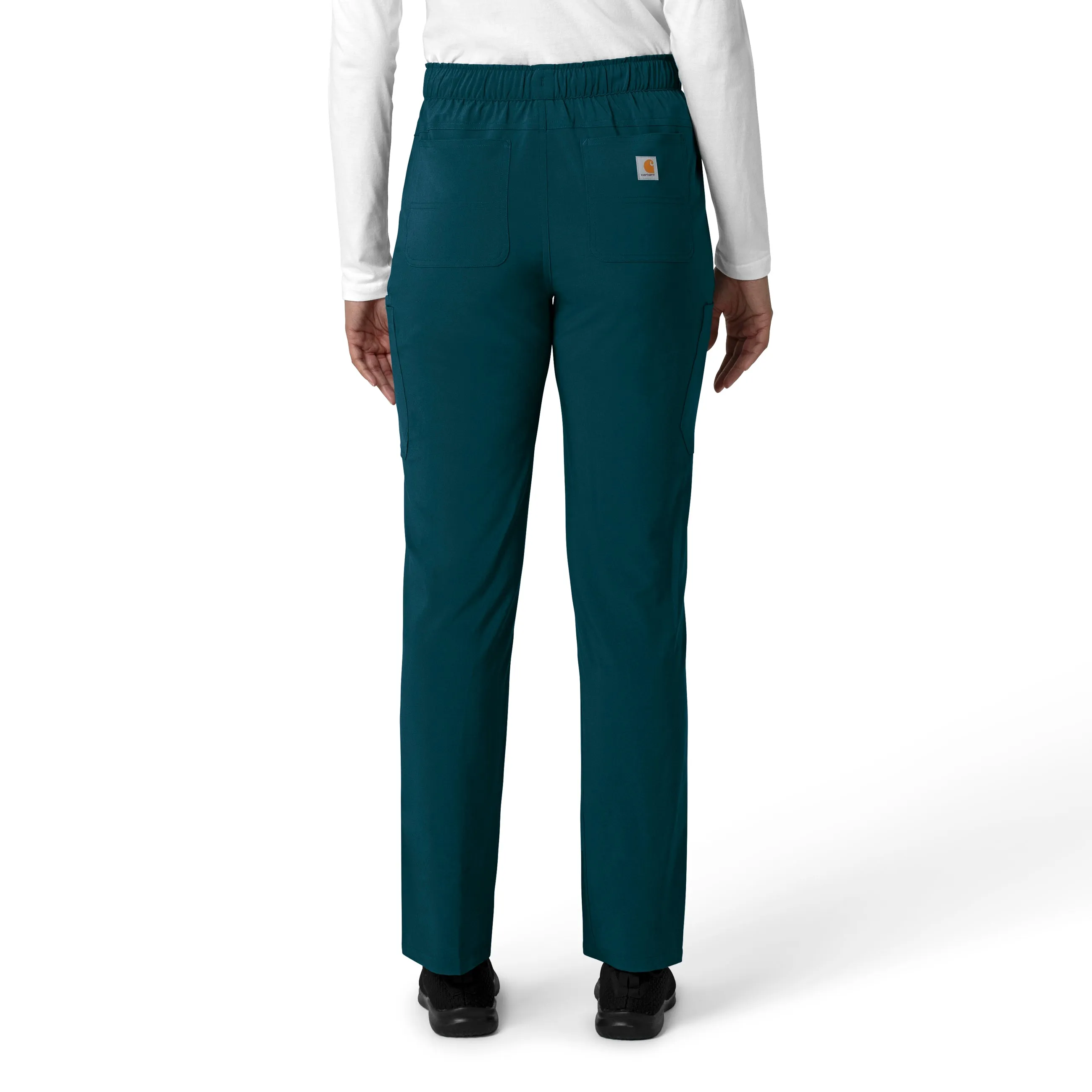 Carhartt Force Cross-Flex Women's Straight Leg Cargo Scrub Pant - Caribbean