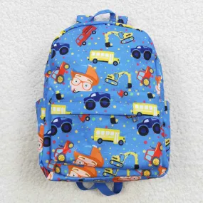 cartoon blue print backpack bag BA0090