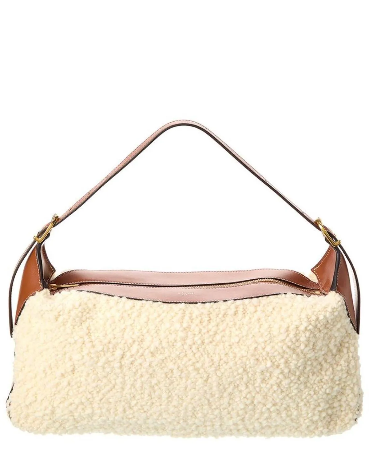 CELINE Triomphe Boucle & Leather Shoulder Bag