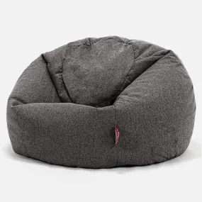 CloudSac Kids Memory Foam Giant Children's Bean Bag 2-12 yr - Interalli Wool Grey