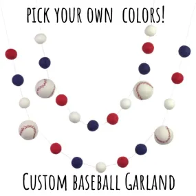 Custom Baseball Garland- PICK YOUR COLORS