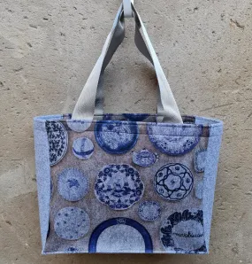 Delft Plates - Recycled Felt Teacher Bag