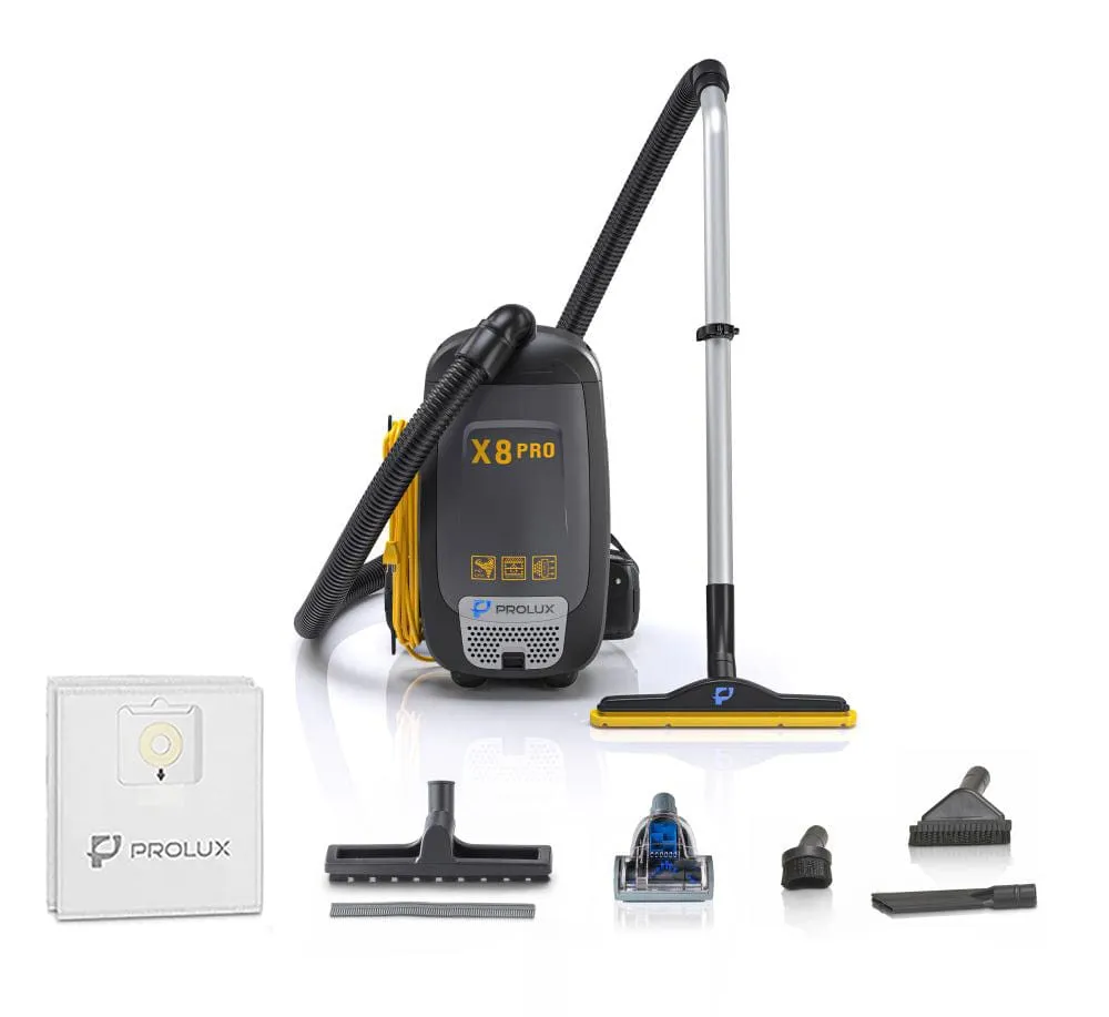 DEMO Prolux X8 Pro Commercial Backpack Vacuum w/ Deluxe 1 1/2" Tool Kit