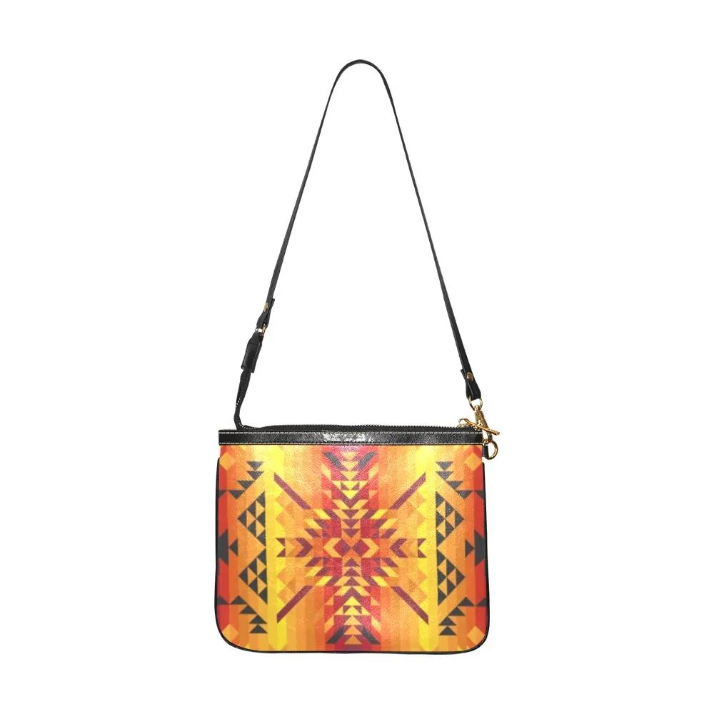 Desert Geo Yellow Red Small Shoulder Bag