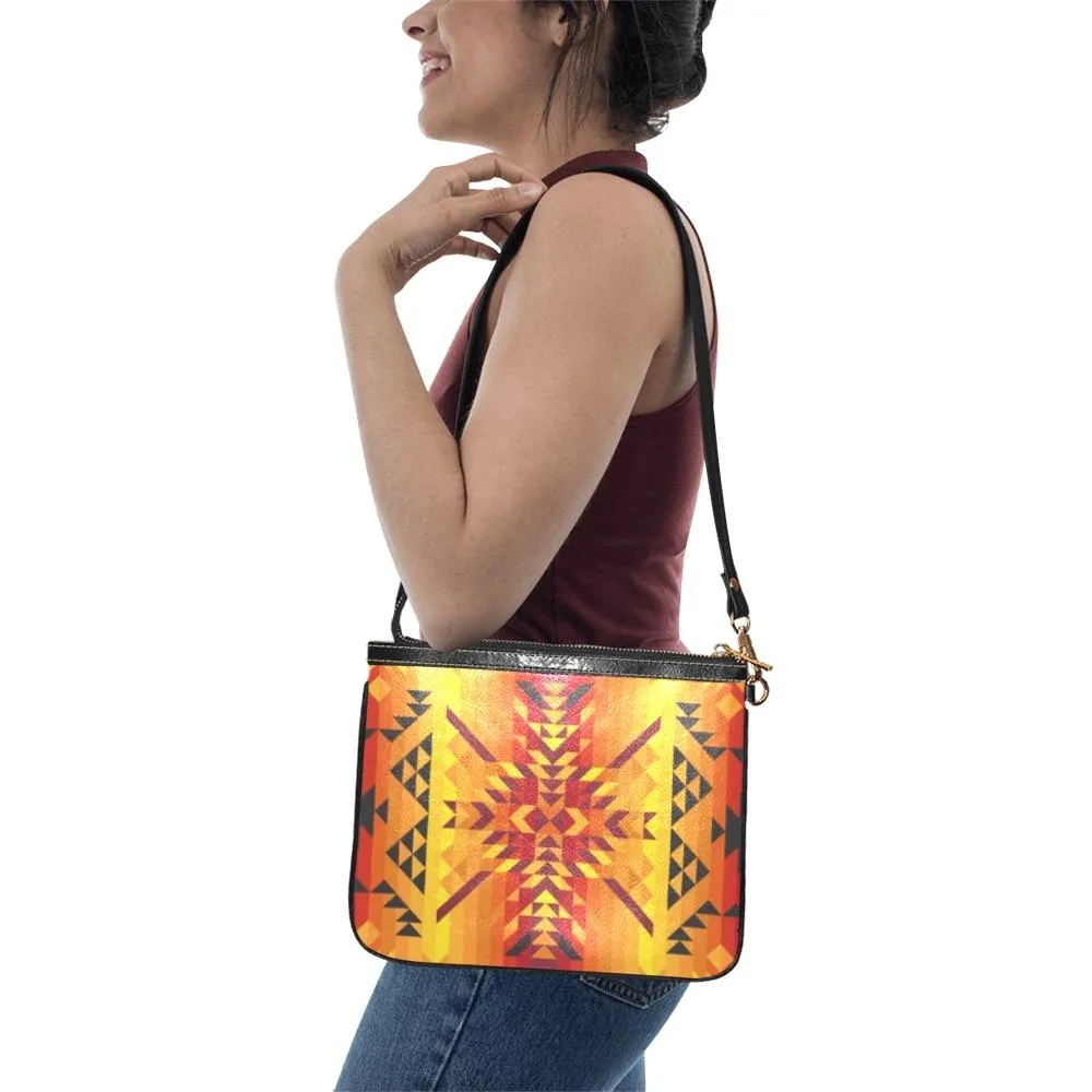 Desert Geo Yellow Red Small Shoulder Bag